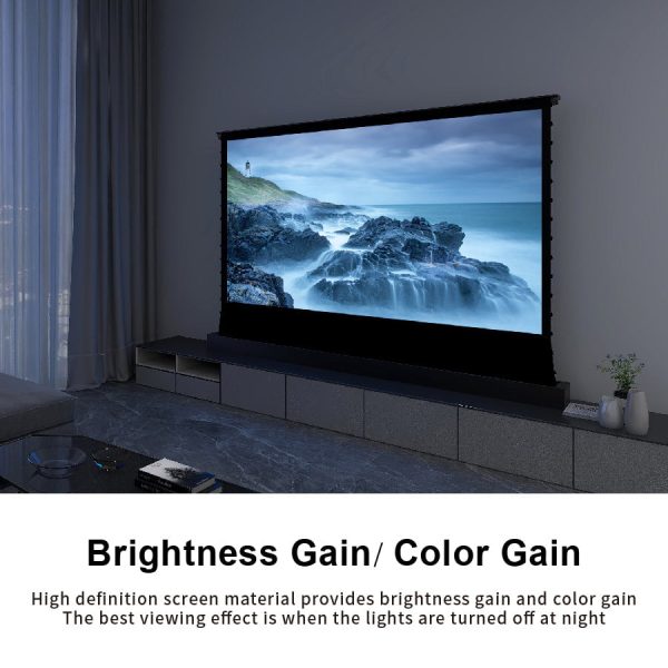 The Ultimate Screen  Electric Floor Rising VIVIDSTORM ALR Rollable Projector  Screen 
