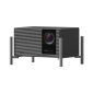 XGIMI TITAN Noir Max 4K RGB Laser Projector - front angle view on desktop stand